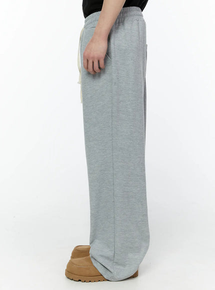 Men's Gray Semi-Wide Sweatpants IA530