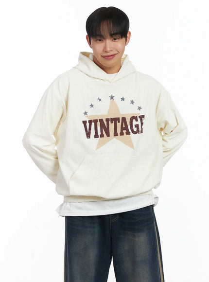 Vintage Print Graphic Hoddie ID515