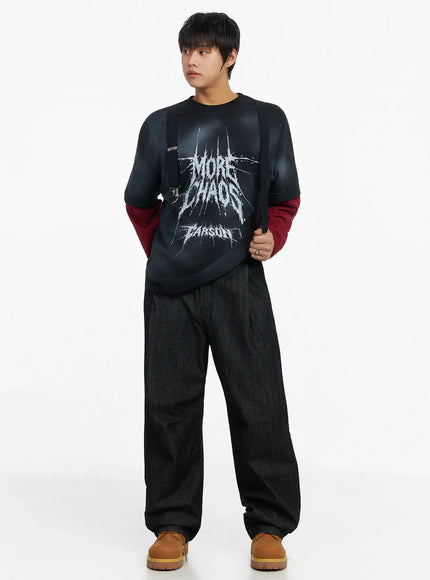 mens-black-vintage-graphic-layered-long-sleeve-tee-ij527