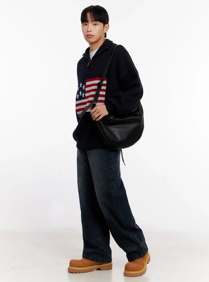 mens-flag-graphic-half-zip-sweater-io528