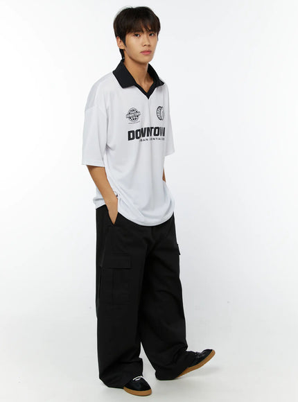 mens-graphic-collared-tee-iy514 / White