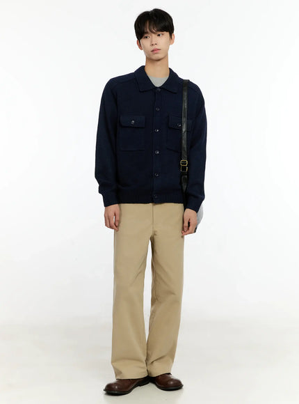 Men's Classic Wide Leg Cotton Pants IN503