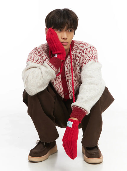 Men's Nordic Pattern Cardigan ID511