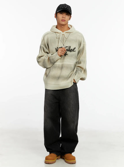 Men's Graffiti Knit Hoodie ID524