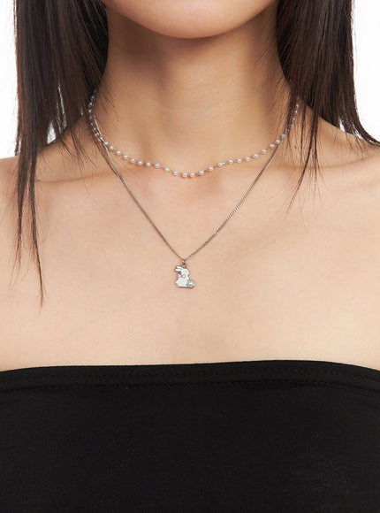 Bunny Rabbit Layer Necklace IM528