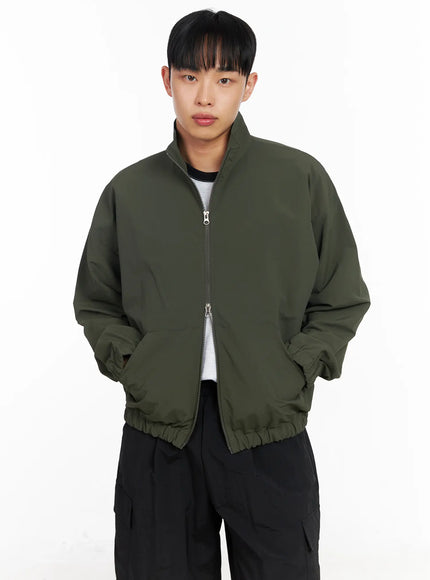 mens-dual-zip-windbreaker-ia502 / Dark green