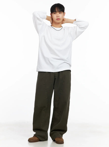 Men's Wide-Fit Cotton Pants IM511