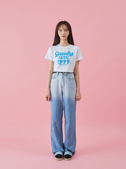 Gradient Wide Leg Jeans BY27