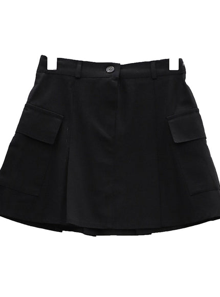 Double Pocket Pleated Mini Skirt OA01