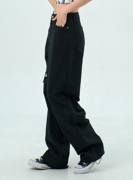 Ripped Cotton Pants BY317