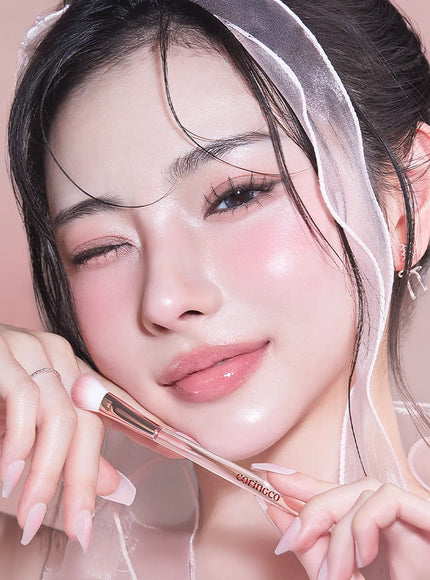 Pink Pocket Eye Brush Set