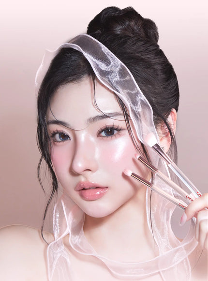 Pink Pocket Eye Brush Set