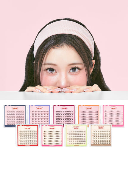TOKTOKHARA No Glue Eyelash - Long (36pcs-54pcs)