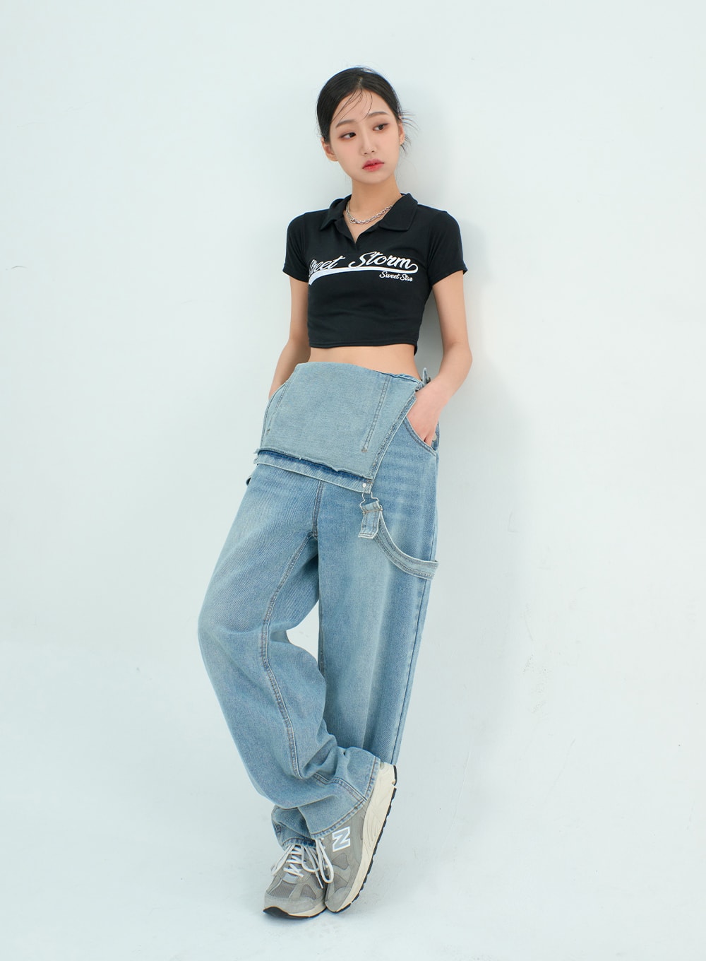 Oversized Denim Overall BY304
