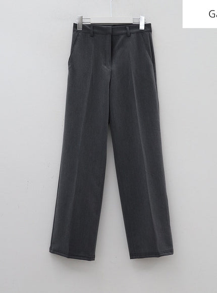 Basic Semi Wide Leg Tailored Pants BA18