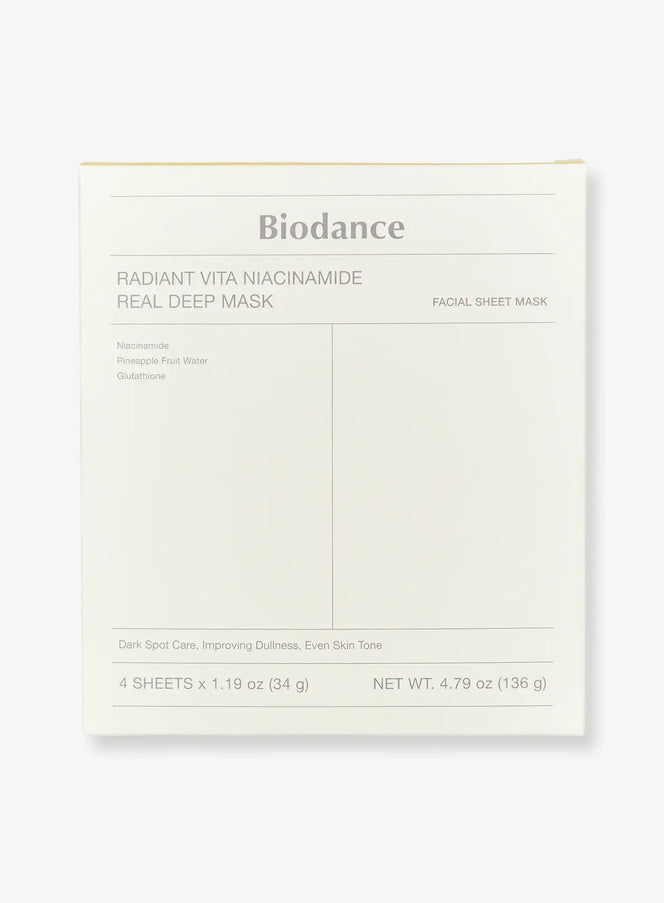 Radiant Vita Niacinamide Real Deep Mask Set (34g*4ea)