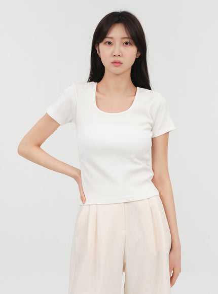 Basic Square Neck T-shirt OA13