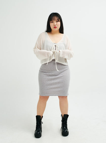 Plus Sleeveless Ribbed Midi Dress IY24