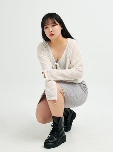 Plus Sleeveless Ribbed Midi Dress IY24