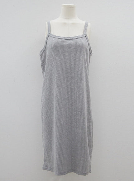 Plus Sleeveless Ribbed Midi Dress IY24