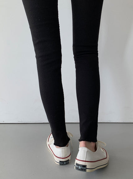 High Waist Cotton Skinny Pants J31