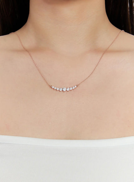 acc-smiley-gleam-necklace-kc1008 / Rose gold