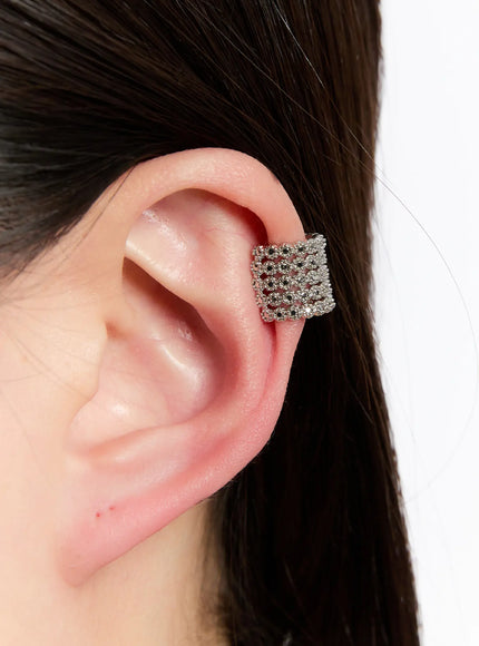 cubic-rhinestone-ear-cuff-in528 / Silver