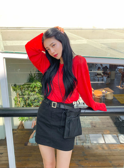 Drawstring Square Crossbody Bag CCM02