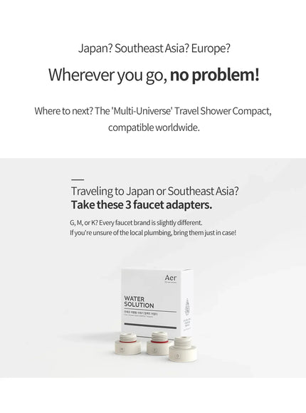 Water Solution Travel Shower Compact Adapter (1ea)