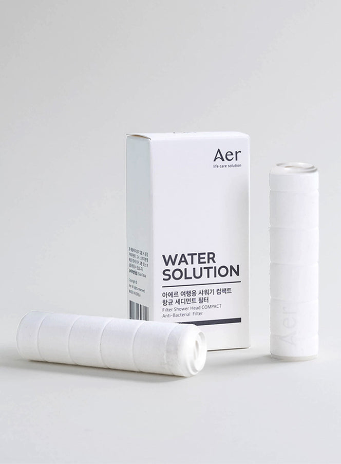 Water Solution Travel Shower Compact Refill Antibacterial Sediment Plus Filter (2pcs)