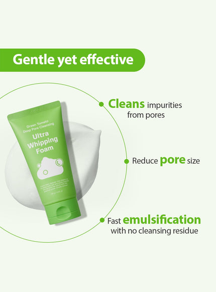 Green Tomato Deep Pore Cleansing Ultra Whipping Foam (120g)