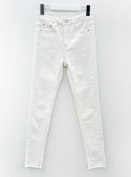 High Waist Cotton Skinny Pants J31