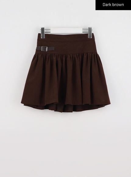 pleated-corduroy-skirt-with-buckle-io324