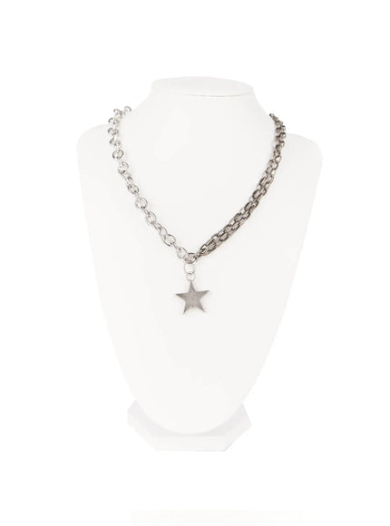 mens-star-pendant-chain-necklace