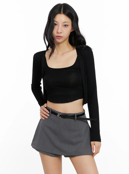 Cropped Tank & Cardigan Set IG508