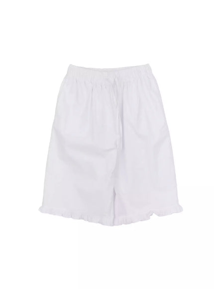 Frilled Cotton Shorts IM509