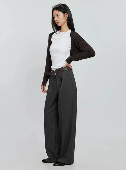 Ribbed Knit Bolero IN507