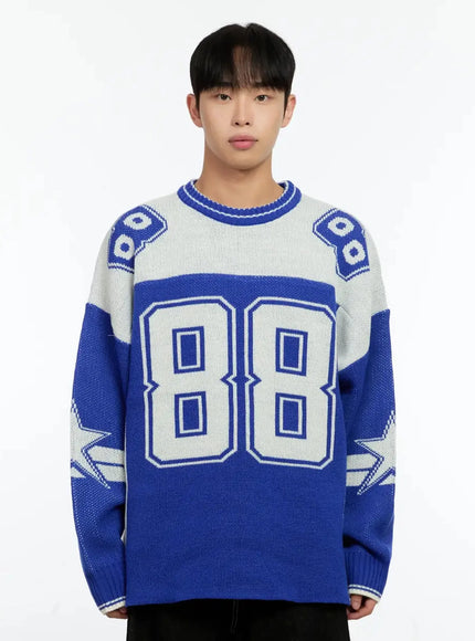 Men's Oversized Rugby Sweater IN506