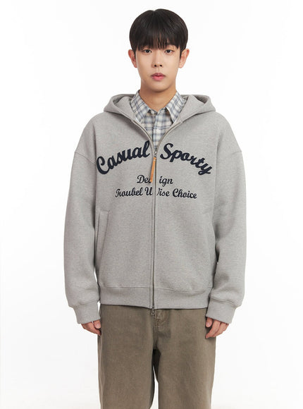 mens-embroidered-hooded-jacket-im527 / gray