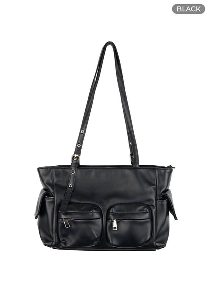 faux-leather-pocketed-shoulder-bag-is402