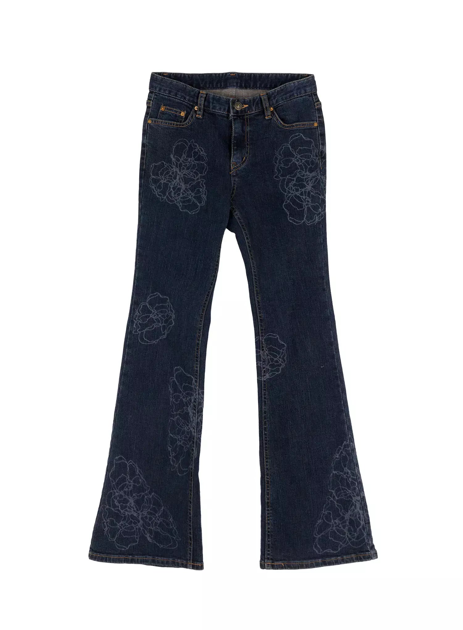 Amari Floral Embriodered Bootcut Jeans IN528