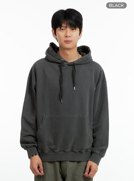 mens-washed-cotton-hoodie-black-ig402