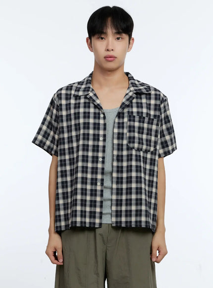 mens-plaid-short-sleeve-shirt-ig519