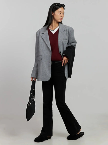 Classic Oversized Wool Jacket IJ505