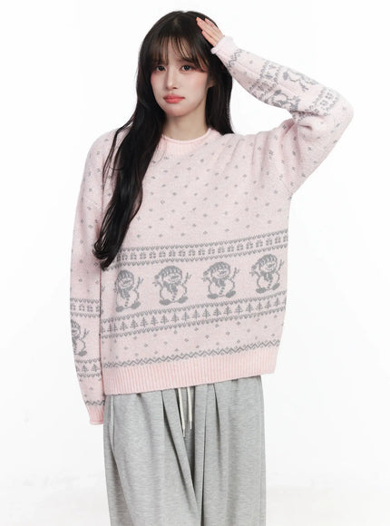 Oversized Graphic Sweater IJ529