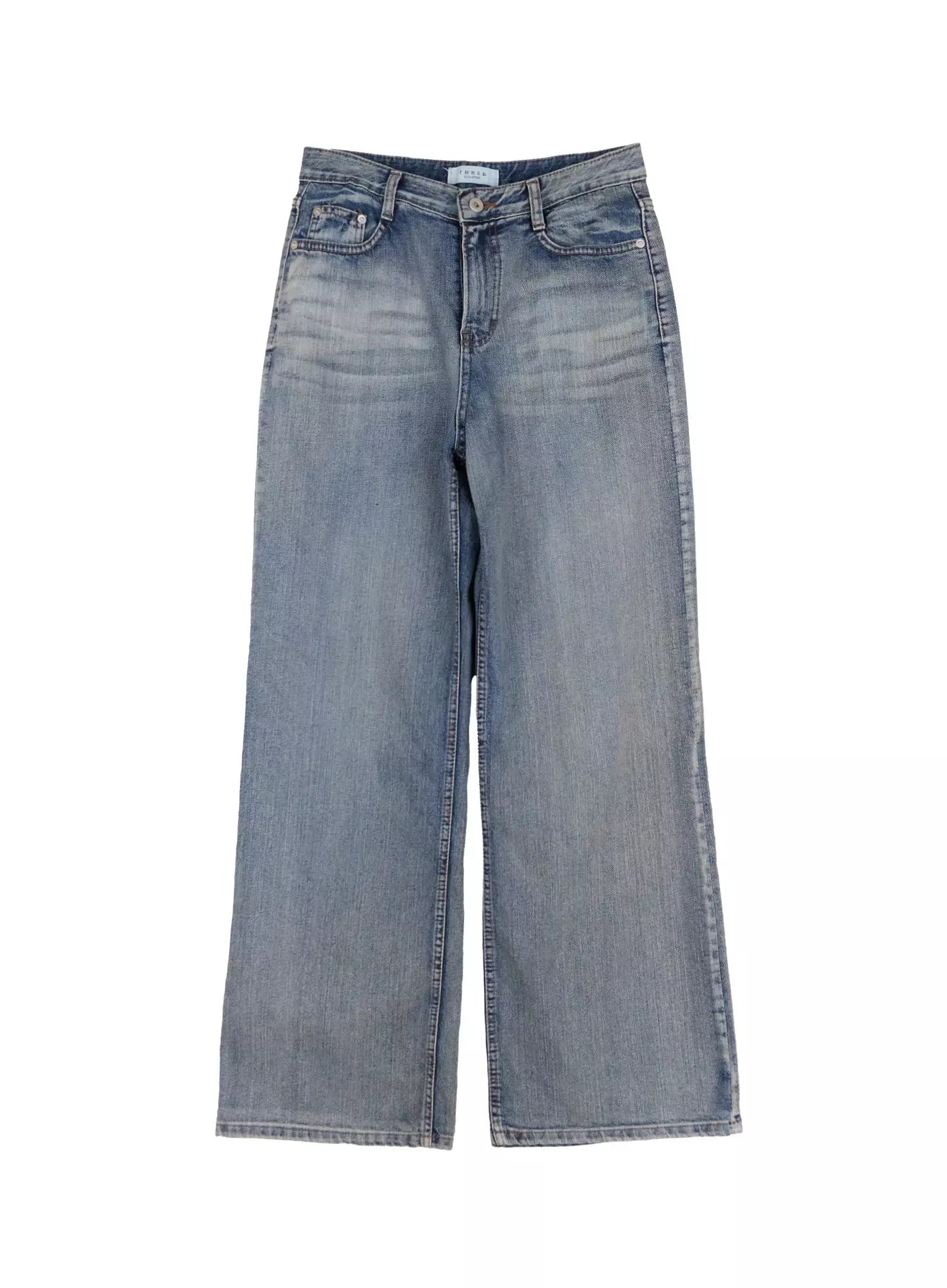 Amora Vintage Washed Wide-leg Jeans IO530