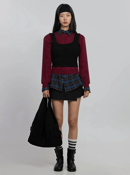 ribbon-detail-layered-sleeveless-top-id504