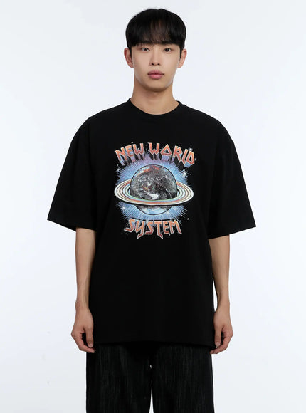 mens-cosmic-graphic-tee-il515 / Black
