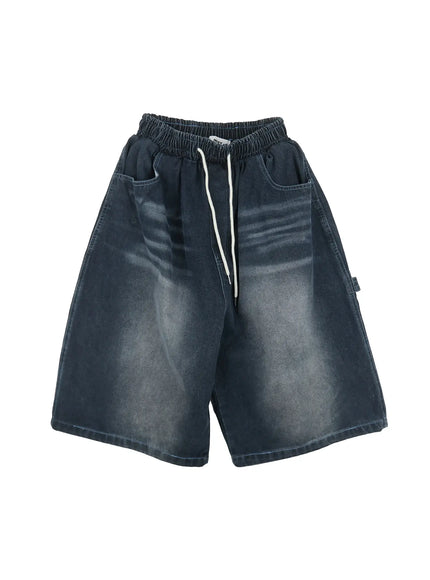 mens-washed-jorts-il504 / Dark blue