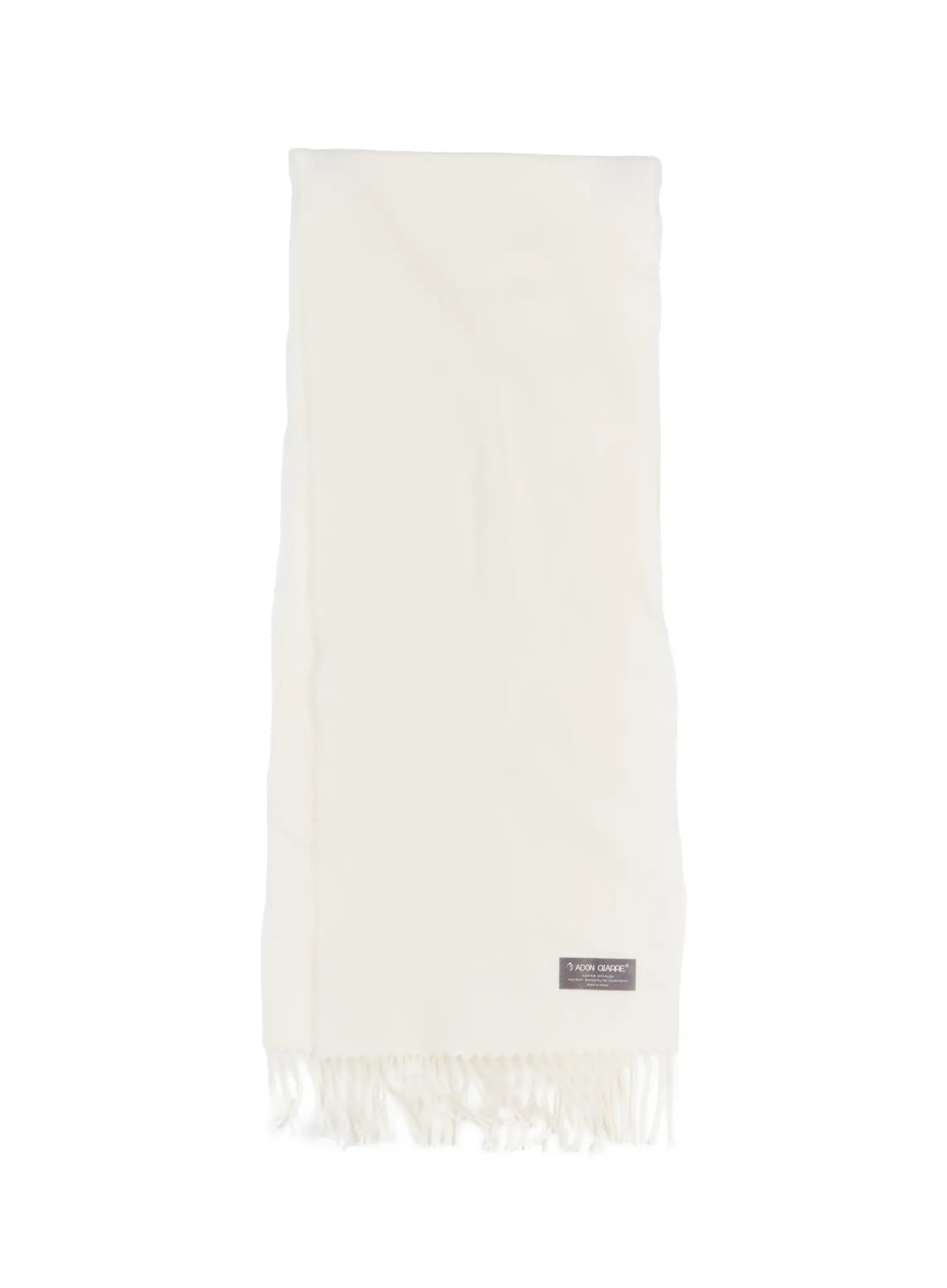 solid-fringed-scarf-in513 / Light beige